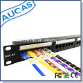 AUCAS 1U UTP CAT6 24 puertos rj11 teléfono Patch Panel para rj11 y rj45 soluciones de red